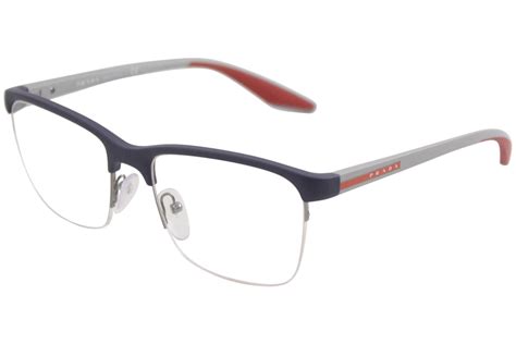 prada black half rim glasses|prada rossa eyewear.